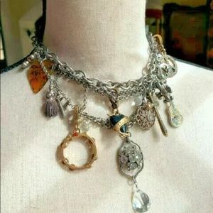 Lucky Brand Mixed Metal Rock & Roll Charm Necklace